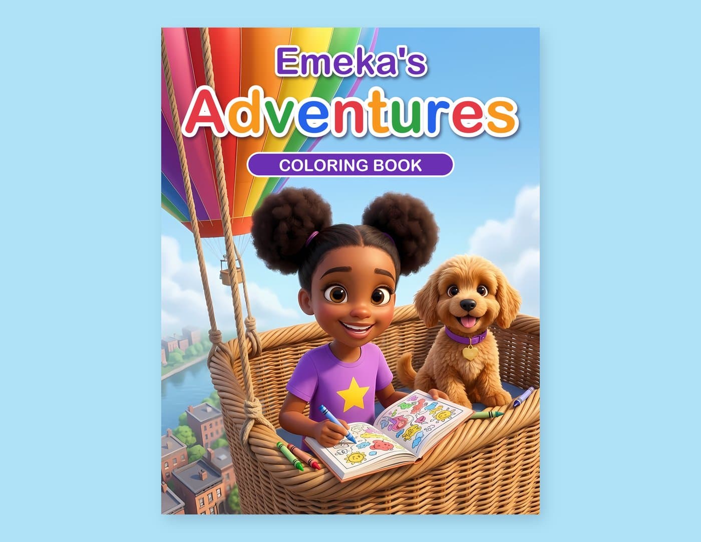 Emeka's Adventures Coloring Book β front cover