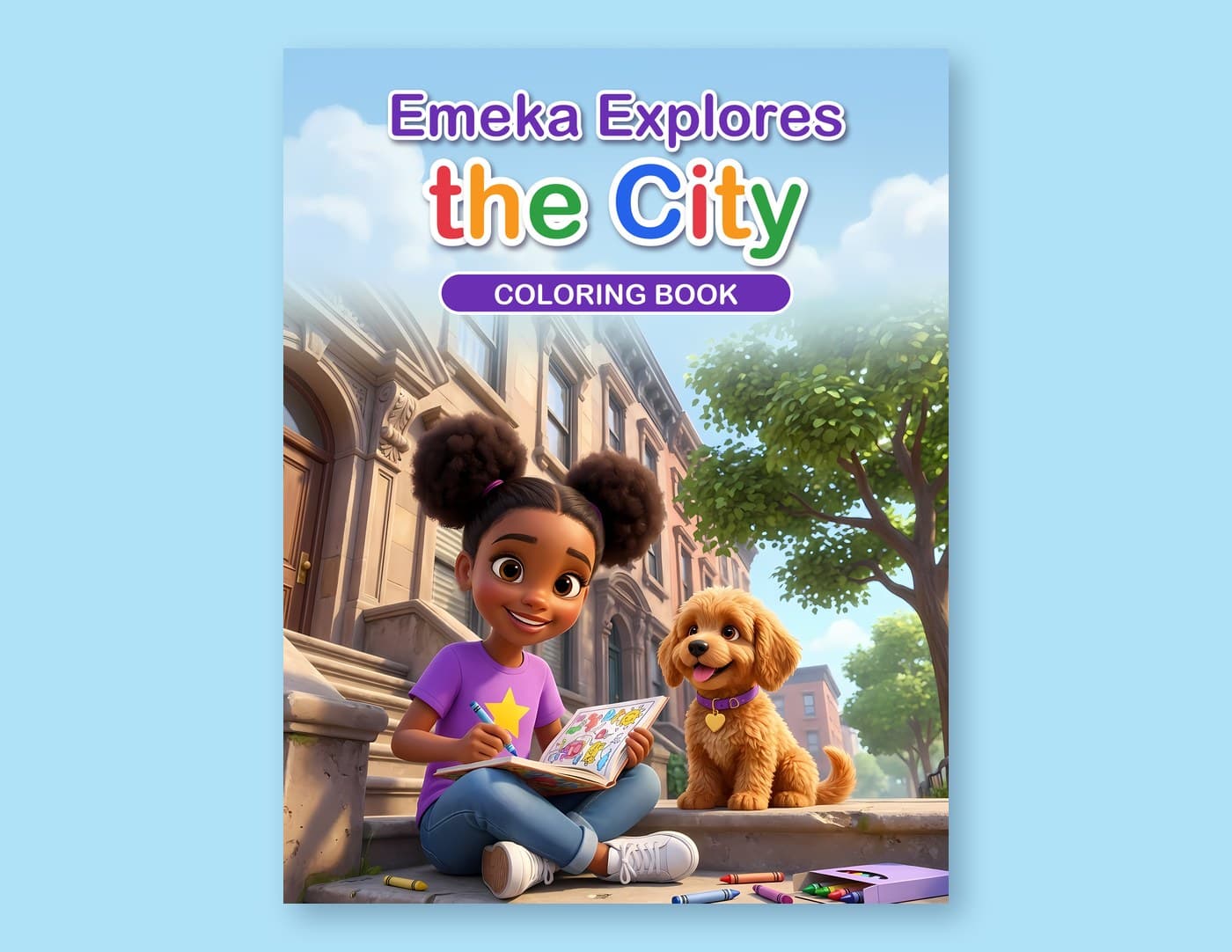 Emeka Explores the City Coloring Book β front cover